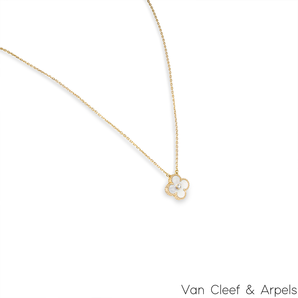 Estate Van Cleef & Arpels Vintage Alhambra Mother-Of-Pearl Necklace -  Luxury In Reach